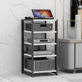 Metal Audio Video Rack - 5 Tier Stereo Stand, Reinforced Open Design for Studio, Gaming Room & Living Room, Durable Audio Equipment Storage, Bianco Finish