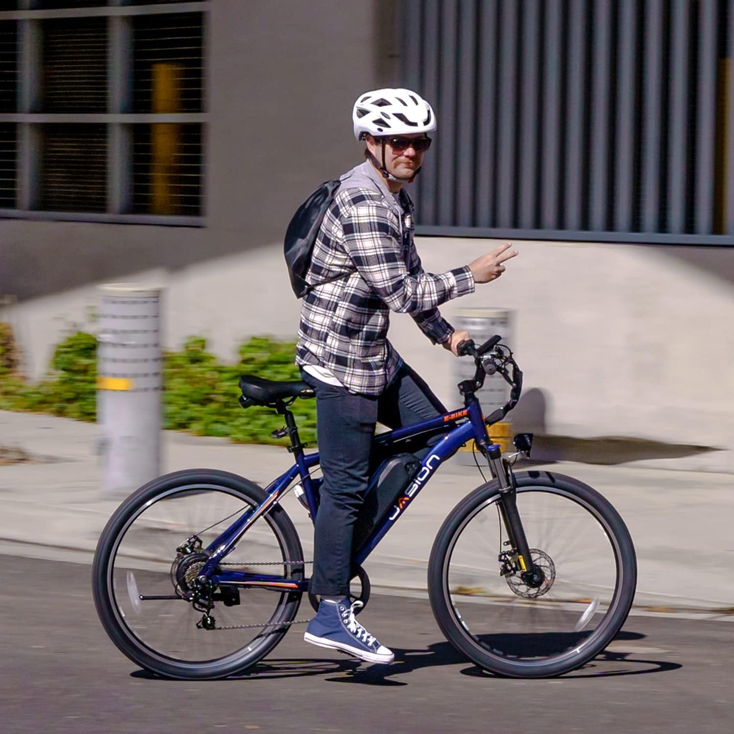 Jasion EB5 Electric Bike for Adults with Peak 1000W Brushless Motor, 40Miles 20MPH Commuting Electric Mountain Bike with 500Wh Removable Battery, 7-Speed, 26' Tires and Front Fork Suspension