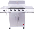 Charbroil Performance Series Convective 4-Burner with Side Burner Cabinet Propane Gas Grill, Stainless Steel - 463354021