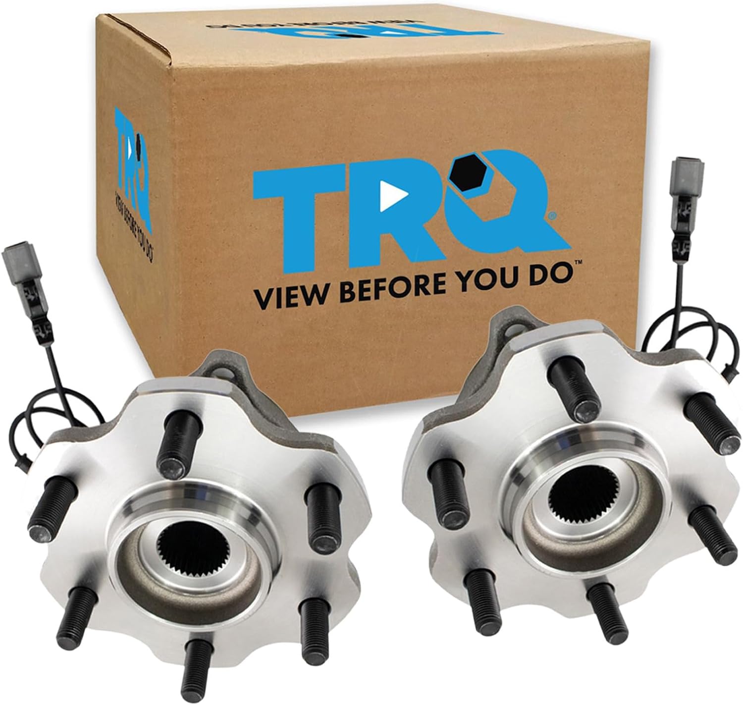 TRQ Rear Driver and Passenger Side Wheel Bearing and Hub Assembly Set 2 Piece Compatible with 2011-2013 Infiniti QX56 2014-2022 QX80 2017-2022 Nissan Armada