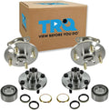 TRQ 2 Piece Wheel Bearing & Hub Assembly Set Compatible with 1998-2002 Chevrolet Prizm 1993-1997 Geo 1993-2002 Toyota Corolla