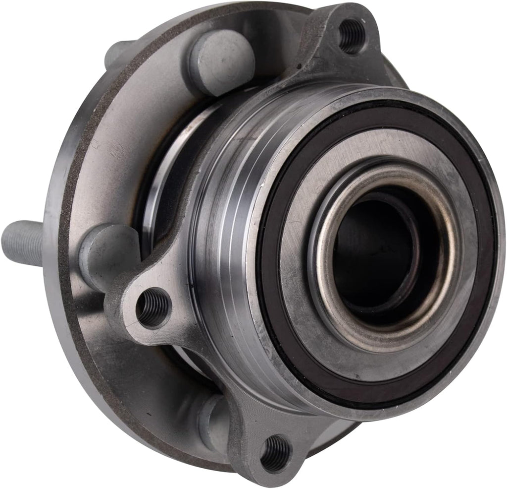 TRQ Front Left and Right Wheel Bearing and Hub Assembly Set 2 Piece Compatible with 2015-2017 Ford Mustang Shelby GT350 2018-2021 Mustang GT 2017-2022 GT