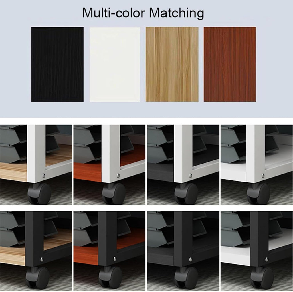 Open 4-Tier Media Stand Audio Video Component Cabinet DVD CD Player Stand Stereo Power Amplifier Equipment Storage Rack with Height Adjustable Wooden Shelf for Home/Office/Theater (Color : A)