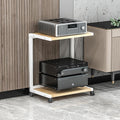 Wooden Display Cabinet with Wheels, Media Stand & Audio Rack, Corner Shelf with Storage Shelves for Game Consoles & TV Accessories, Stereo Rack Tower for Recording Room.
