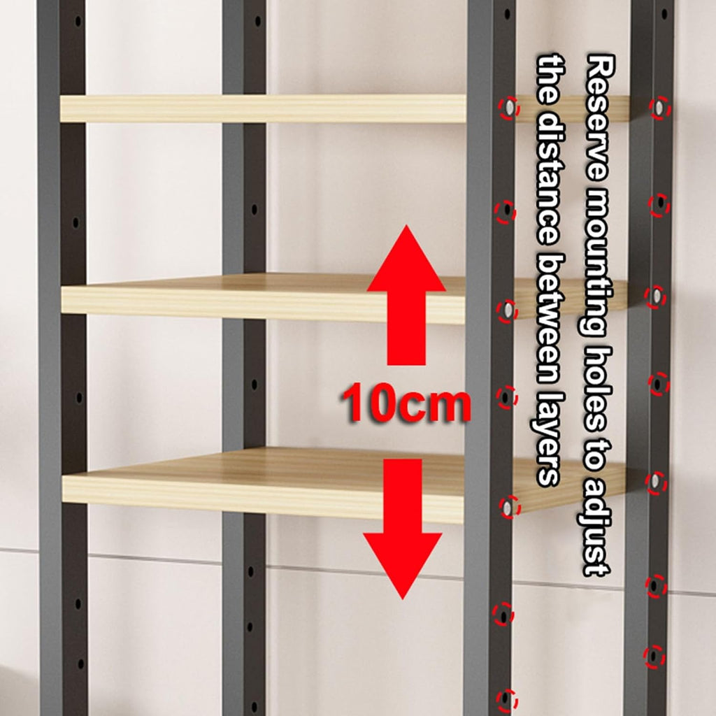 5/6/7/8 Tier Furniture Media Stand DVD CD Player Stand Audio Rack Power Amplifier Equipment Cabinet with Height Adjustable Wooden Shelf Multifunctional Storage Shelves ( Color : A-6 Tier , Size : 50x4