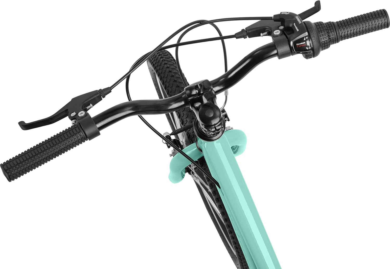 Retrospec Dart Kids Bike - 7-Speed Hybrid Bicycle for Ages 6-11 with 29in All-Season Tires & Shock Absorption - Adjustable Height Youth Bike with V-Brakes & Smooth Gear Shifting