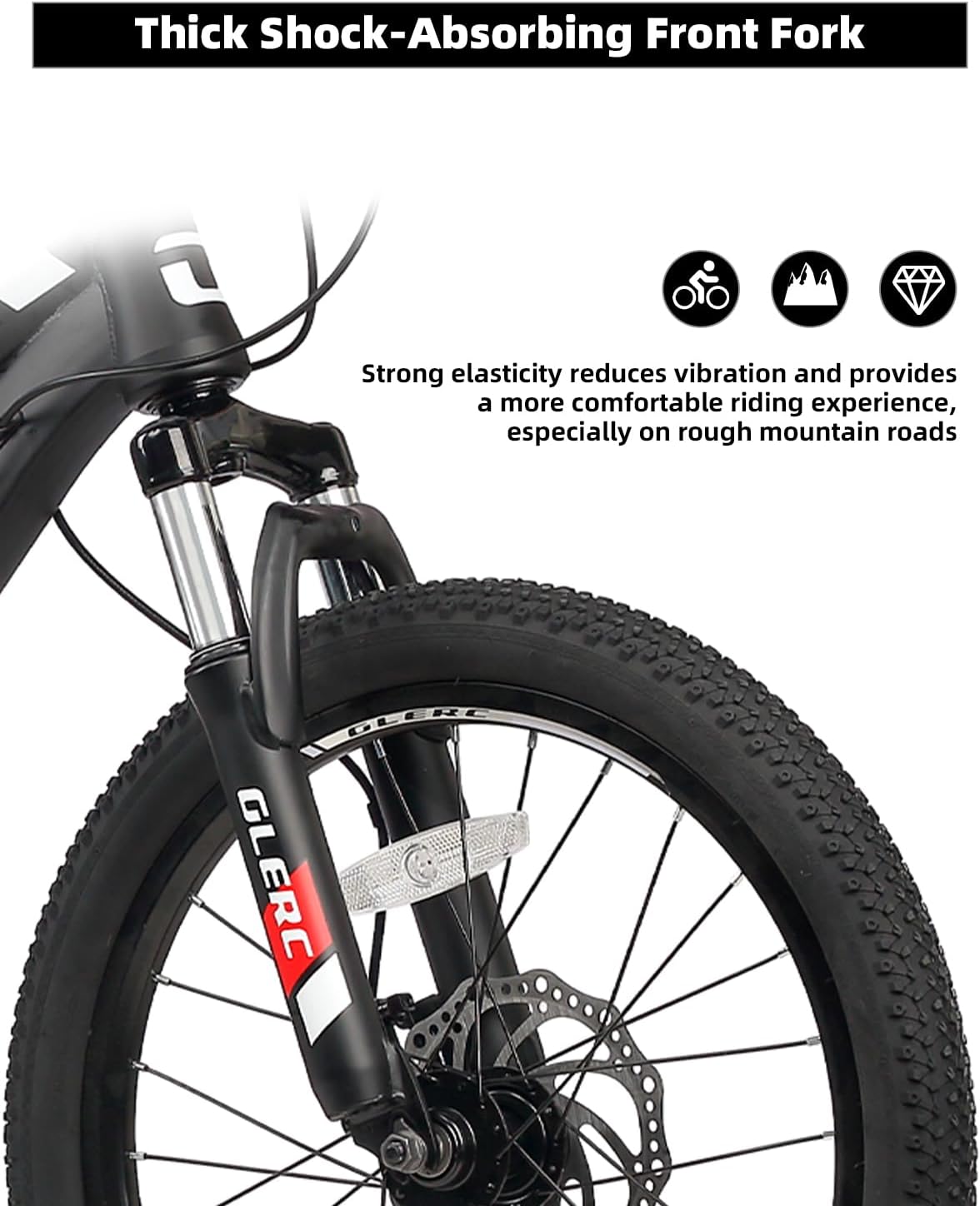 Glerc 20 24 Inch Kids Bike, Kids Mountain Bike for Boys and Girls Ages 6-15, 21-Speed Skyline Bicycle with Front Suspension and Disc Brakes, Multiple Colors