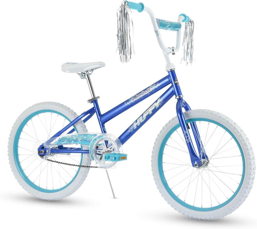 Huffy Illuminate Bike for Girls, 12/16/20 Inch Size Options, Ages 3+ Years Old, Removable Training Wheels (12' and 16' Only), Multiple Color Options, Easy Assembly, Adjustable Seat, Durable