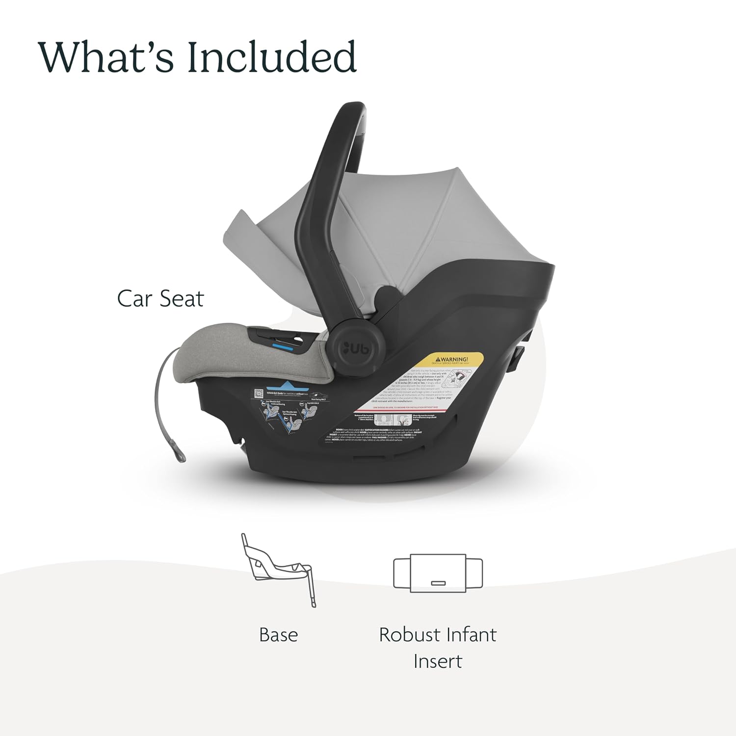 UPPAbaby Mesa Max Infant Car Seat/Base with Load Leg and Robust Infant Insert Included/Innovative Safety Features + Simple Installation/Direct Stroller Attachment/Anthony (White+Grey Chenille)