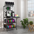 3D Printer Stand, Heavy Duty 3D Printer Table Stand with Filament Storage Rack, T-Shaped Spools Holder Rack with Wheels,3D Printer Workbench for 3D Printing Studio, Home Office Workshop
