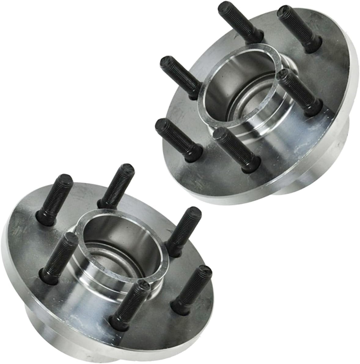 TRQ Front Wheel Bearing and Hub Assembly Set 2 Piece Compatible with 97-03 Dodge Dakota RWD Left and Right 2 Wheel ABS 04 Dakota RWD Left and Right Rear Drum Brakes