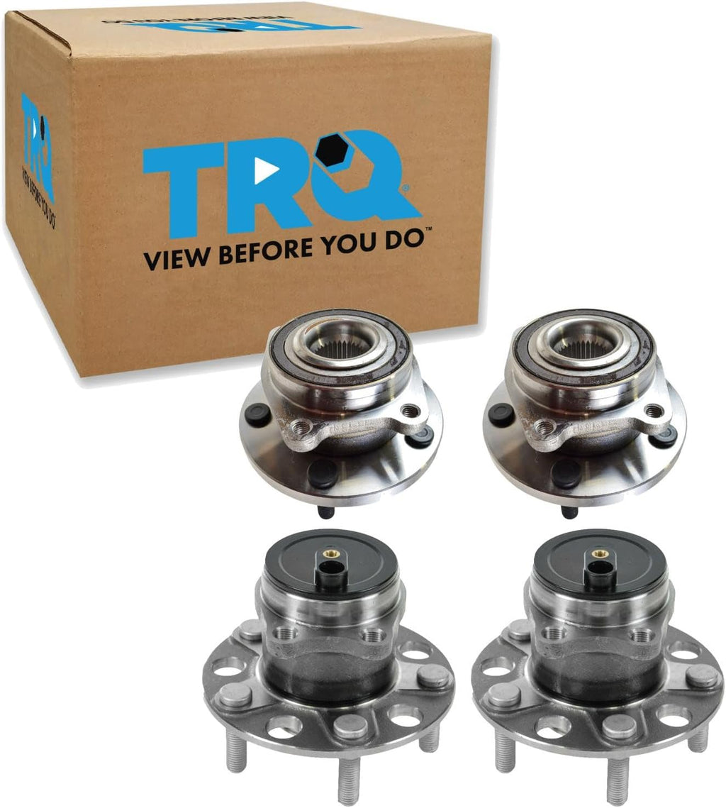 TRQ 2 Piece Wheel Bearing & Hub Assembly Set Compatible with 2011-2014 Chrysler 200 2007-2010 Sebring 2008-2014 Dodge Avenger
