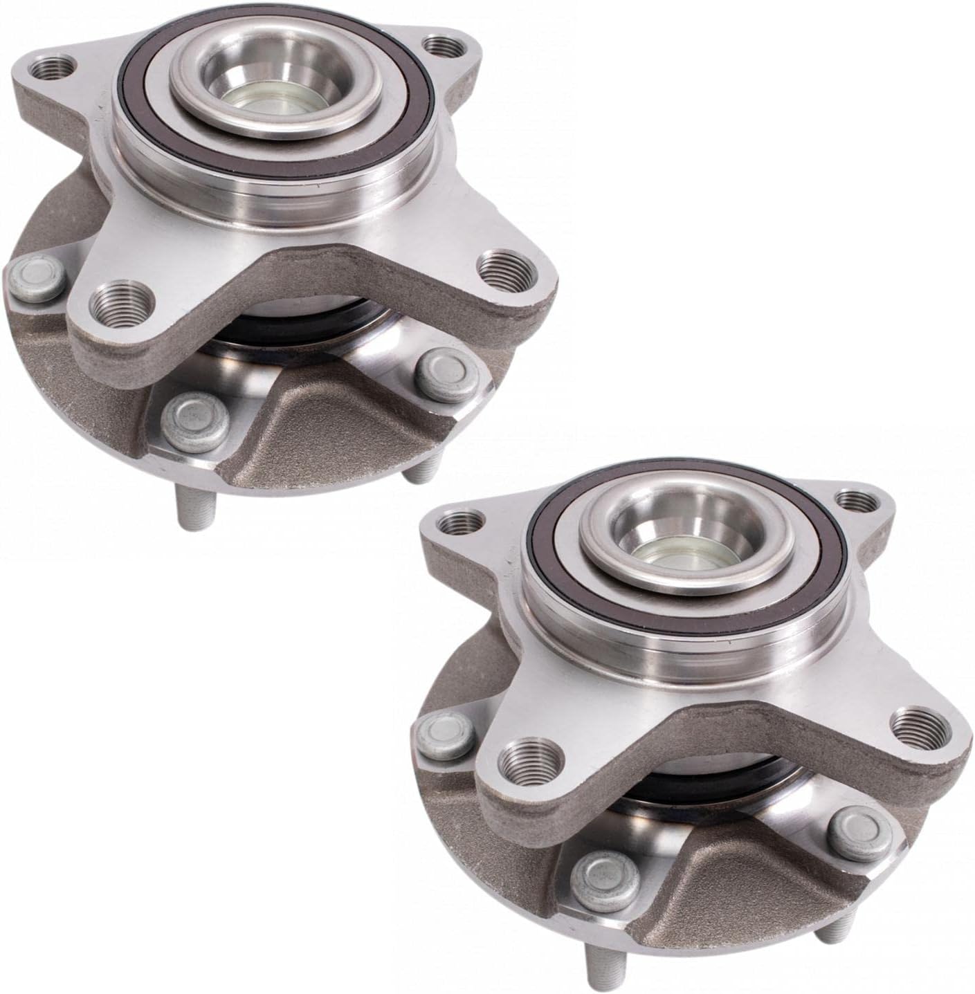 TRQ 2 Piece Front Wheel Bearing & Hub Assembly Set Compatible with 2019-2022 Ford Ranger