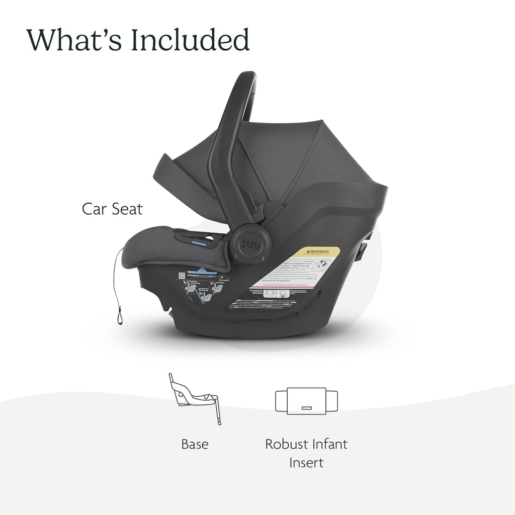 UPPAbaby Mesa Max Infant Car Seat/Base with Load Leg and Robust Infant Insert Included/Innovative Safety Features + Simple Installation/Direct Stroller Attachment/Greyson (Charcoal Mélange)