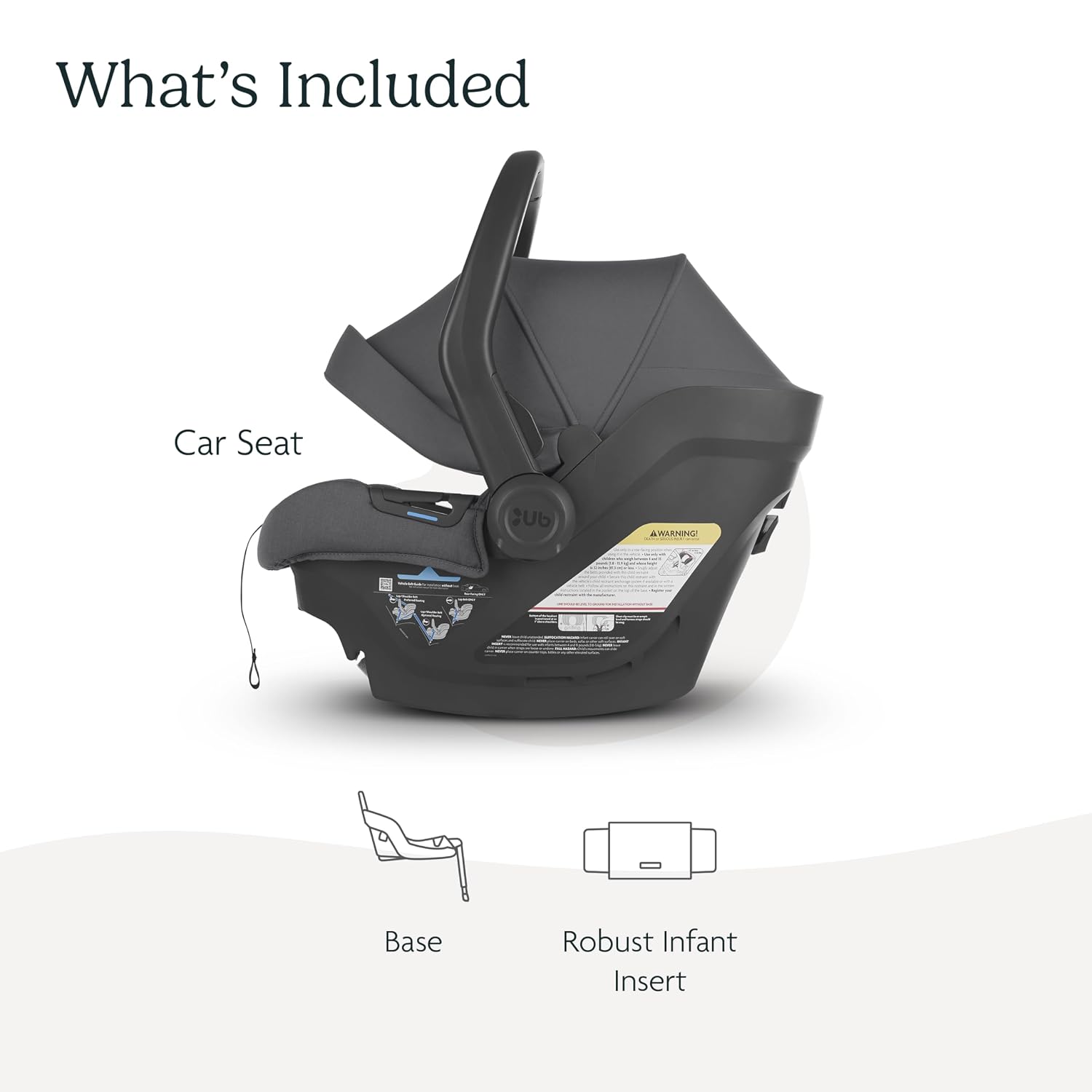 UPPAbaby Mesa Max Infant Car Seat/Base with Load Leg and Robust Infant Insert Included/Innovative Safety Features + Simple Installation/Direct Stroller Attachment/Greyson (Charcoal Mélange)