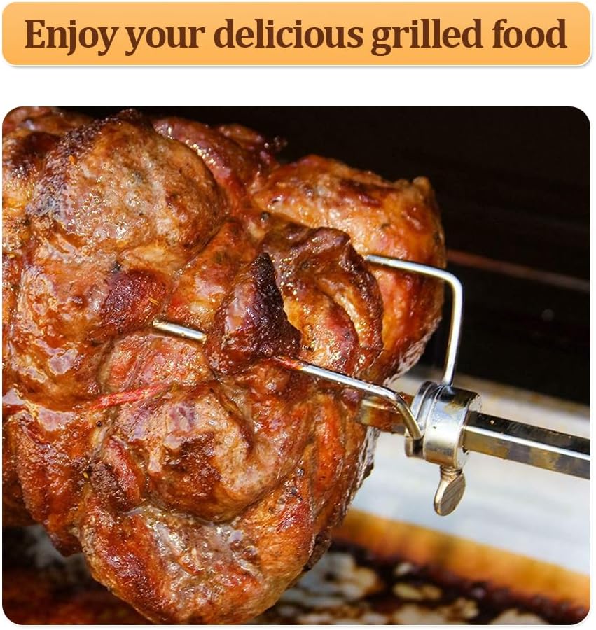 BBQ Grill Rotisserie Kit Up to 220lb Pig Spit Rotisserie Grill Roaster Heavy Duty for Pig Rotisserie Hog Lamb Outdoor Party Campfire Barbecue