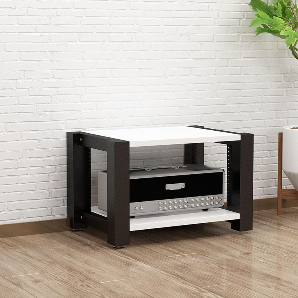 2/3/4/5-Tier Audio/Video Component Cabinet Media Stand CD Player Stand Stereo Equipment Storage Rack with Height Adjustable Wooden Shelf for Home/Office/Theater,D-2-Tier