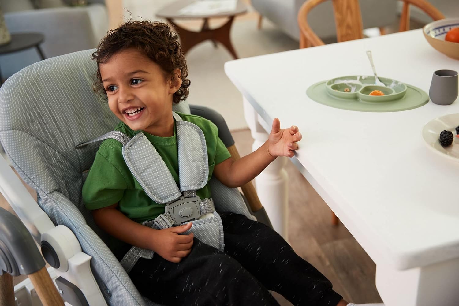 Safety 1st 3-in-1 Grow and Go Plus High Chair, 3 Modes of Use: Infant Recliner, Toddler high Chair, and Child seat, Dunes Edge