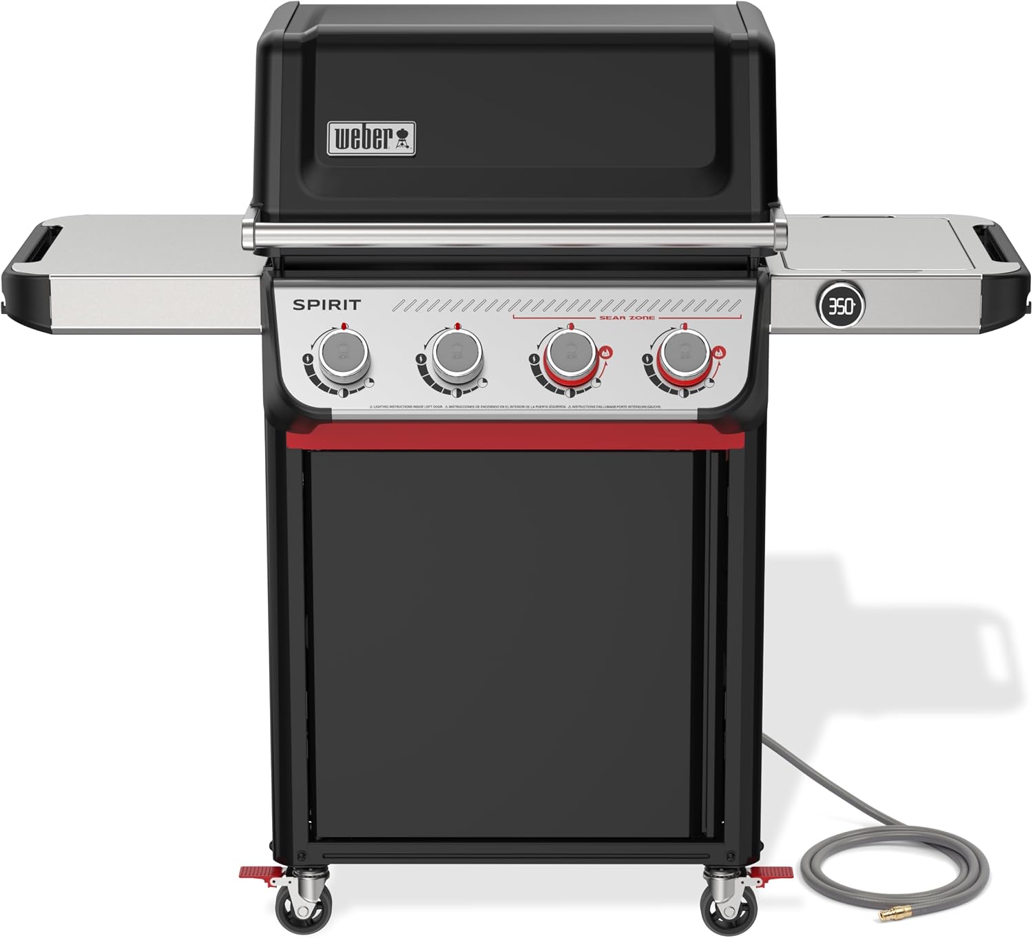 Weber Spirit EP-425 Natural Gas Grill for Outdoor Cooking and BBQ, 4 Boost Burners, Black