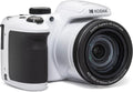 Kodak PIXPRO AZ405-WH 20MP Digital Camera 40X Optical Zoom 24mm Wide Angle Lens Optical Image Stabilization 1080P Full HD Video 3' LCD Vlogging Camera (White), Full Frame