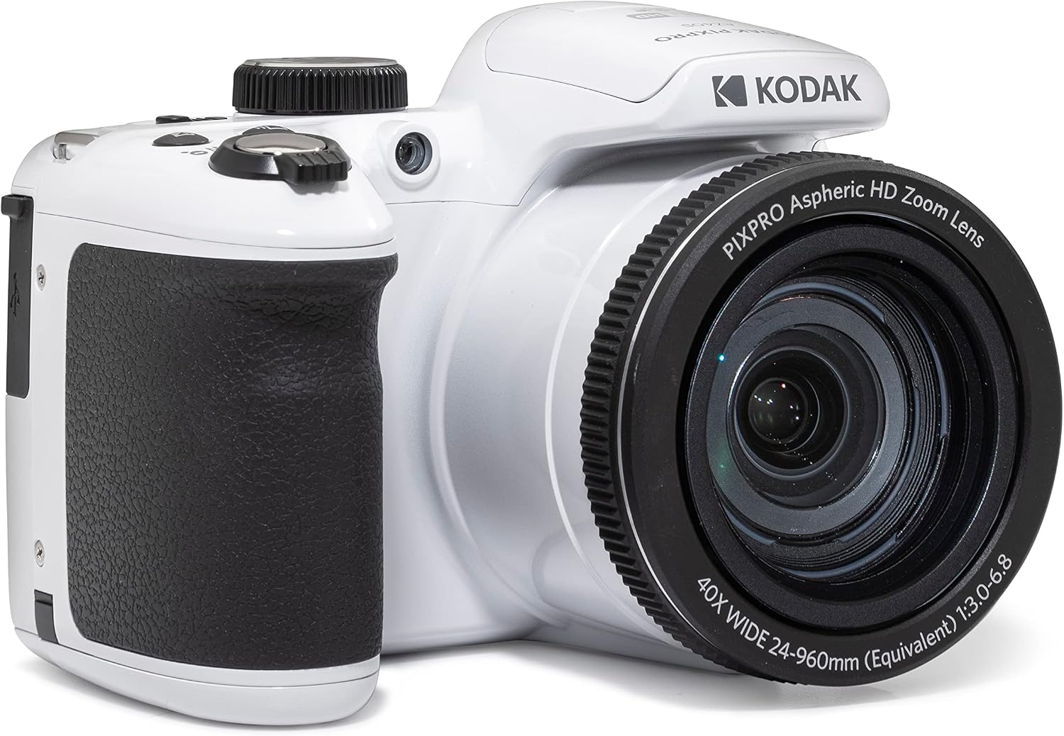 Kodak PIXPRO AZ405-WH 20MP Digital Camera 40X Optical Zoom 24mm Wide Angle Lens Optical Image Stabilization 1080P Full HD Video 3' LCD Vlogging Camera (White), Full Frame