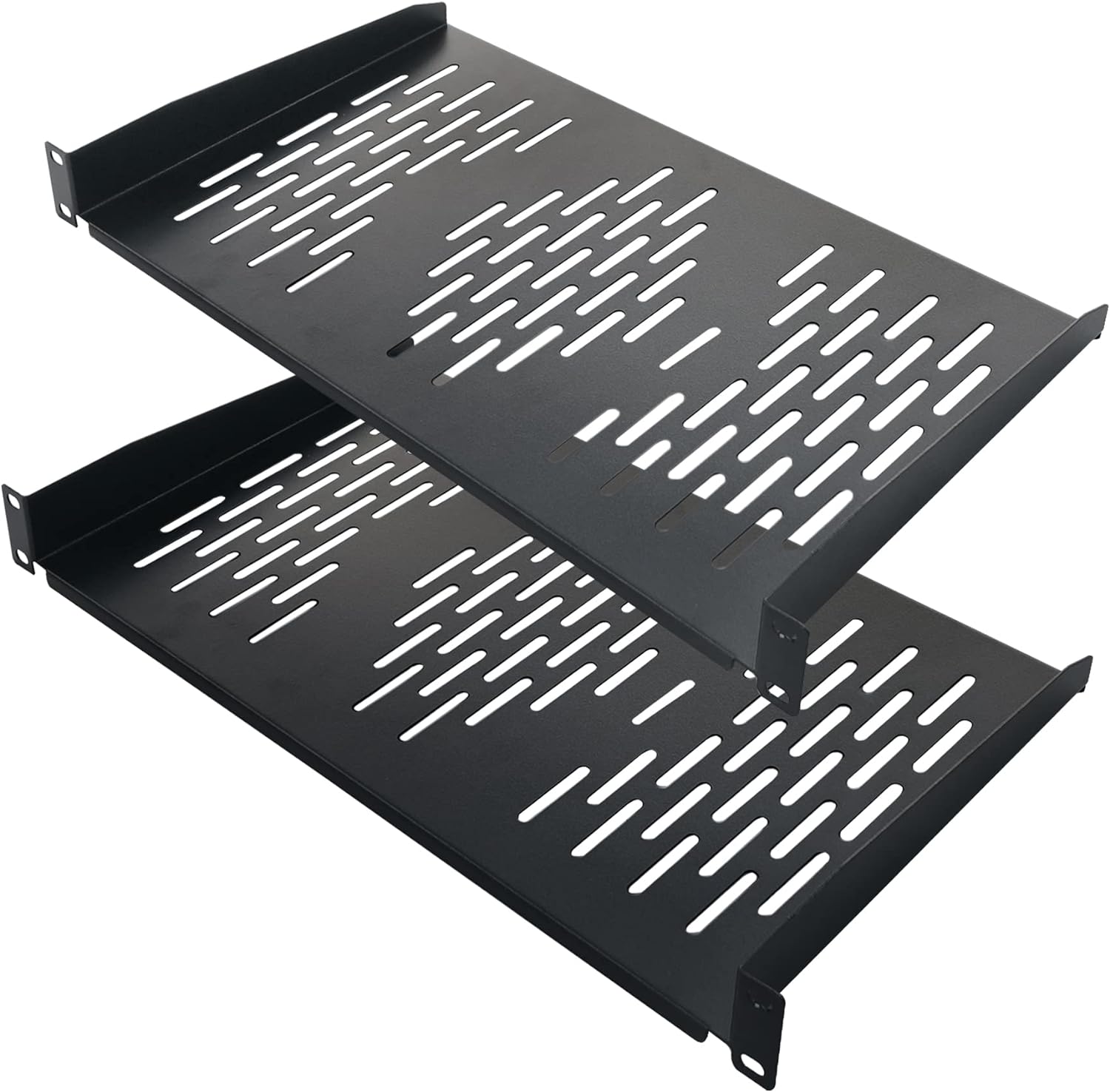 RIVECO 22U Stereo & Studio Rack with Caster Wheels, Rolling Network Cabinet, Open Frame Audio Rack for 19-inch Video Music Recording & IT Equipment Lifting Handle & 10' Rack Shelves 2 PCS