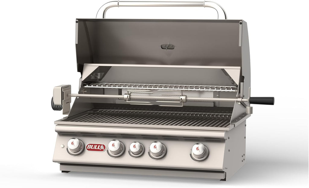 Bull Outdoor Products Premium Outdoor Kitchen Bundle – Angus 75,000 BTU Built-In Grill Head, Double Drawer with Reveal, 38' Double Doors, Single Side Burner, 304 Stainless Steel – LP