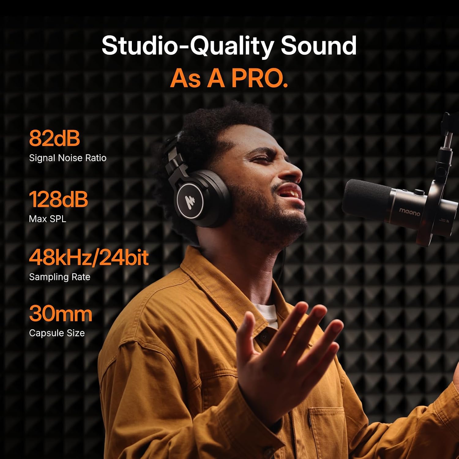 MAONO PD200W Hybrid Wireless Podcast Equipment Bundle for 2, XLR USB Dynamic Microphone Kit with 2 Desktop Stand, for Co-hosted Podcast, Vocal Recording, Content Creation