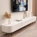 TV Stand for 32-70' TVs with Storage Cabinets, Audio Visual Media Equipment Console Solid Wood Storage Cabinet for Bedroom, Living Room, Hallway (Color : White, Size : L:140cm/55in)