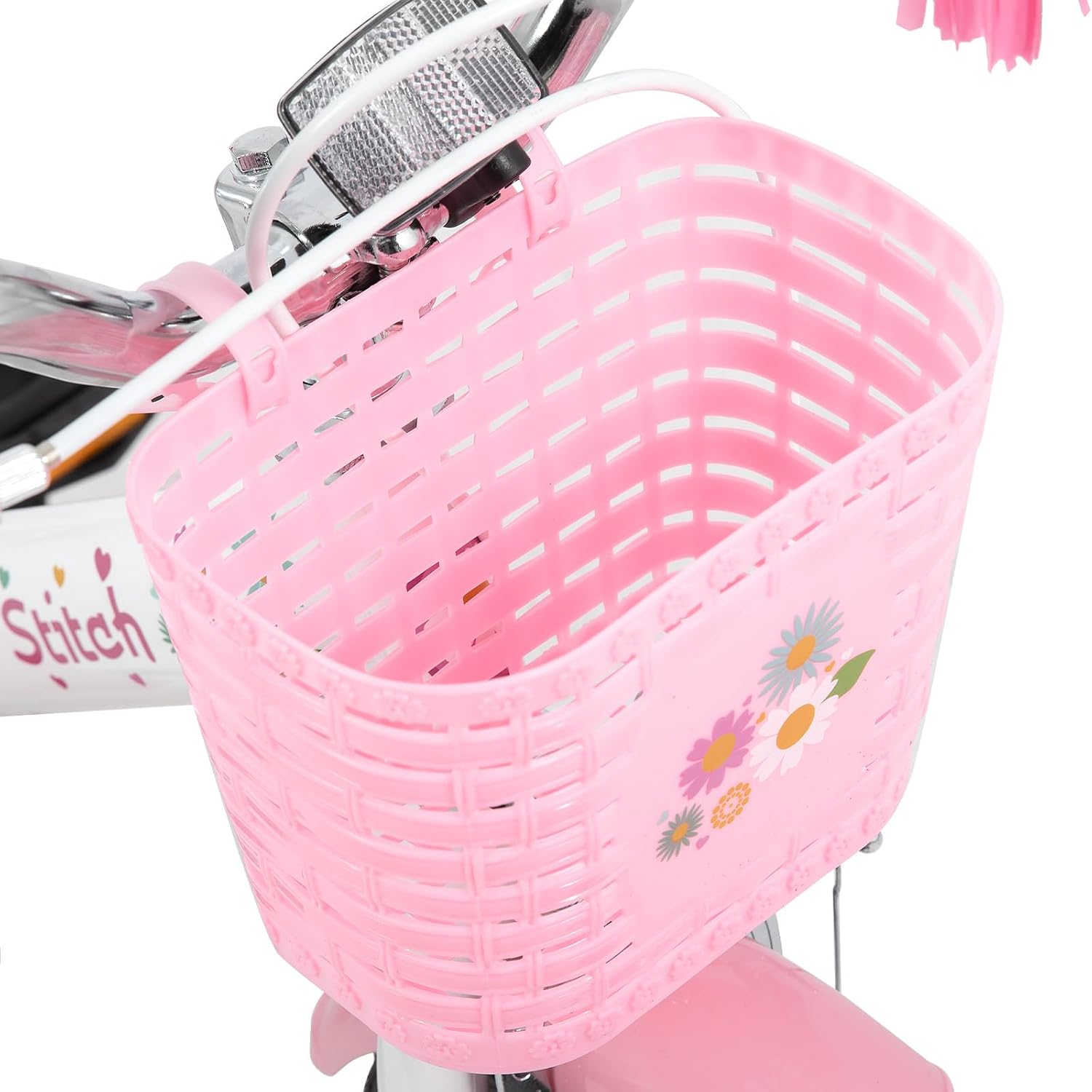 JOYSTAR Little Daisy Kids Bike for Girls Boys Ages 2-7 Years, 12 14 16 Inch Girls Bikes with Doll Bike Seat & Streamers, Boys Bike with Flag & Number Plate, Multiple Colors