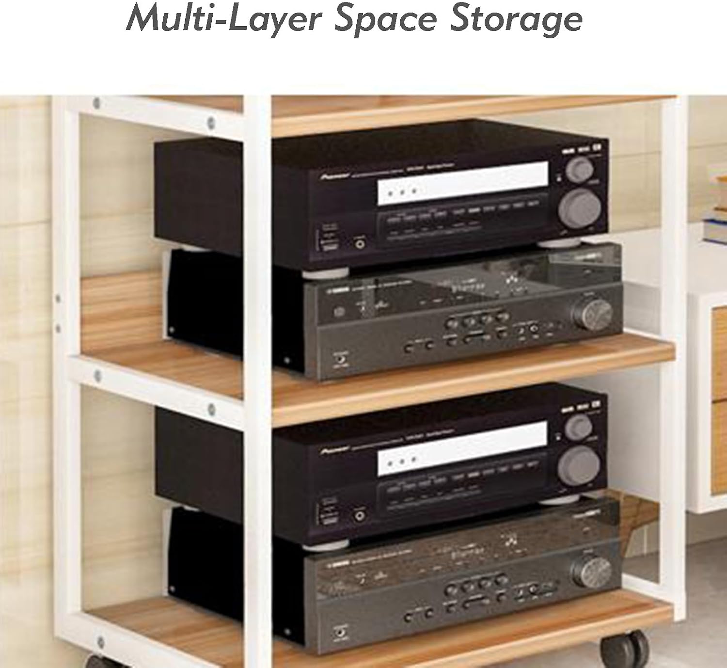 AV Media Stand,AV Media Storage Cabinet,3-Tier Audio and Video Equipment Storage Rack,Suitable for Offices,Study Rooms and Living Rooms (Color : Style 1)