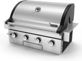 Brand-Man Gas Grill Built-In Head, 30-Inch 4-Burner Propane Grill, Natural Gas Convertible, Heavy Duty 304 Stainless Steel 40,000BTUs BBQ Island Outdoor Kitchen