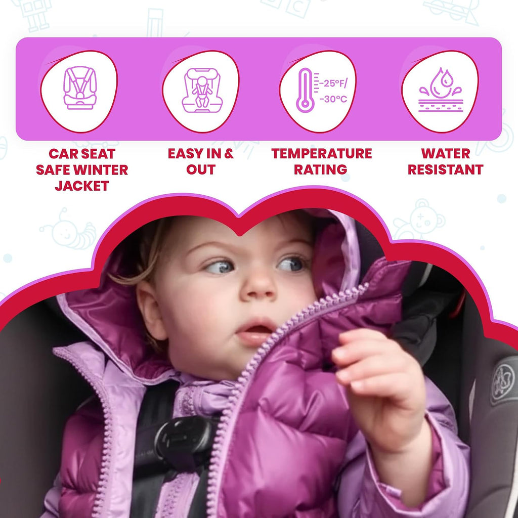 ONE KID The Road Coat Down | Car Seat Safe Winter Jacket | Crash Tested | Unisex | 12 Months-8 Years