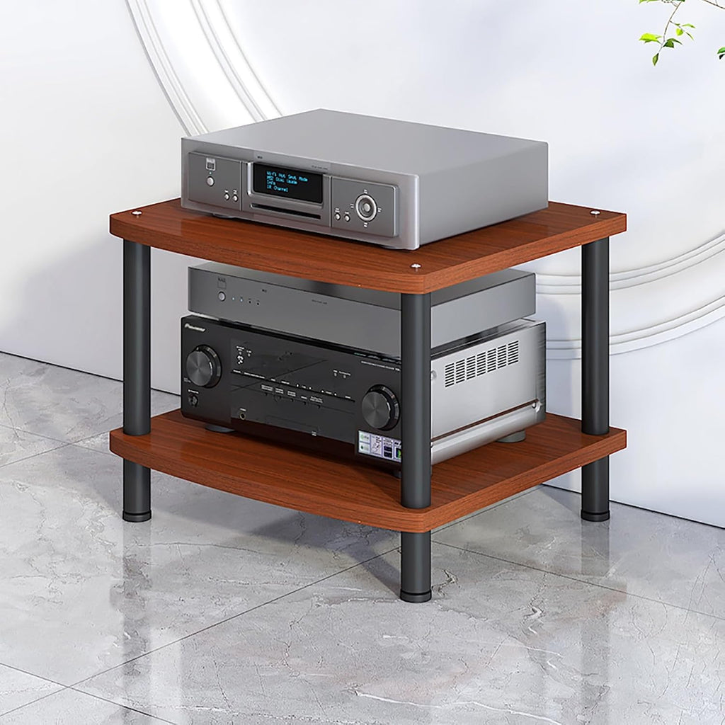 XingLi Available in 5 Colors AV Media Stand,Open Audio Rack Component Cabinet, Open Stereo Cabinet with Shock-Absorbing Feet, Power Amplifier Shelf Equipment(D)
