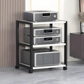 5-Tier AV Media Stand, Multi-Layer Audio Rack, Floor-Standing Stereo Cabinet, Corner Entertainment Center, White Audio Tower for Home Theater, 19.6' x 15.4' x 27.1'