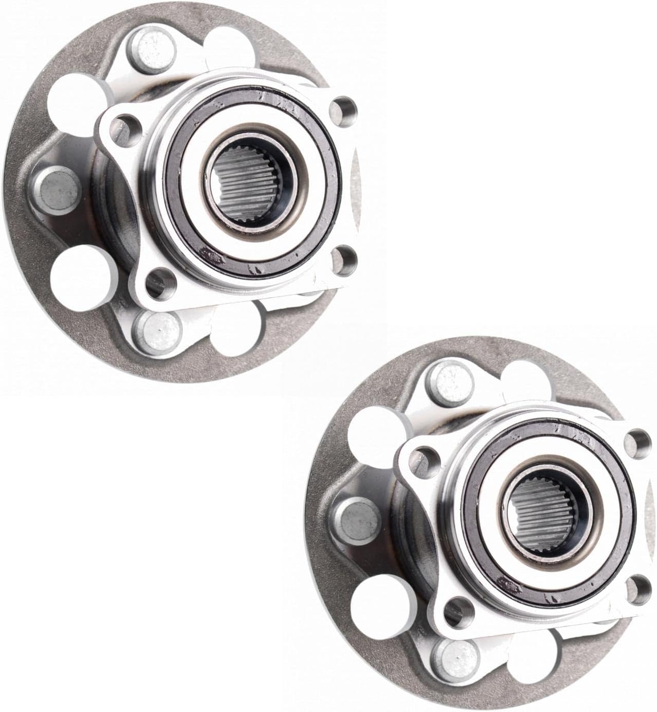 TRQ Rear Left and Right Wheel Bearing and Hub Assembly Set 2 Piece Compatible with 19-23 Toyota RAV4 All Wheel Drive 20-23 Camry All Wheel Drive 21-23 Venza 22-23 Corolla Cross All Wheel Drive