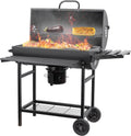 Charcoal Grill Barrel: Charcoal Grill with Rack - Outdoor BBQ Grill for Camping, Picnic, Courtyard, Party (Large)