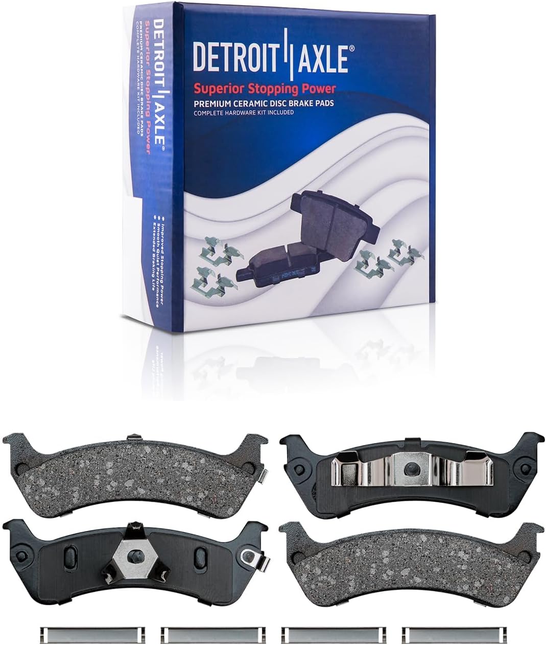 Detroit Axle - RWD Brake Kit for Ford Explorer Ranger Mercury Mountaineer Brakes Rotors Ceramic Brake Pads Front and Rear Replacement
