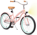 ACEGER Girls Beach Cruiser Bike for Kids 5-13 Years Old, 16' 18' 20' 24' Single Speed Kids Bicycle Included Coaster Brake, Front and Rear Reflectors, 24' 7 Speeds with Dual Brakes