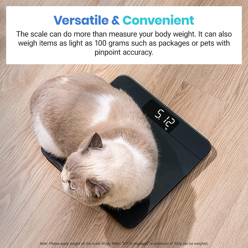 Etekcity Scale for Body Weight,Digital Bathroom Scales for People,Most Accurate to 0.05lb,Bright LED Display & Large Clear Numbers,Upgraded Quality-for the Elderly Safe Home Use,400 lbs,(Pack of 5)