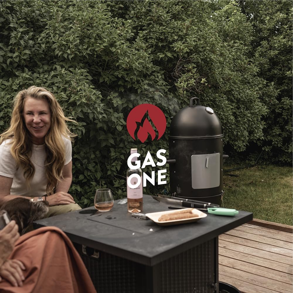 GasOne CSM-18 Vertical Smoker – 18 Inch Heavy Duty Charcoal Smoker – Multipurpose Charcoal BBQ Grill Smoker for Outdoor – Easy Assembly, 1 Access Door Grill with Smoker
