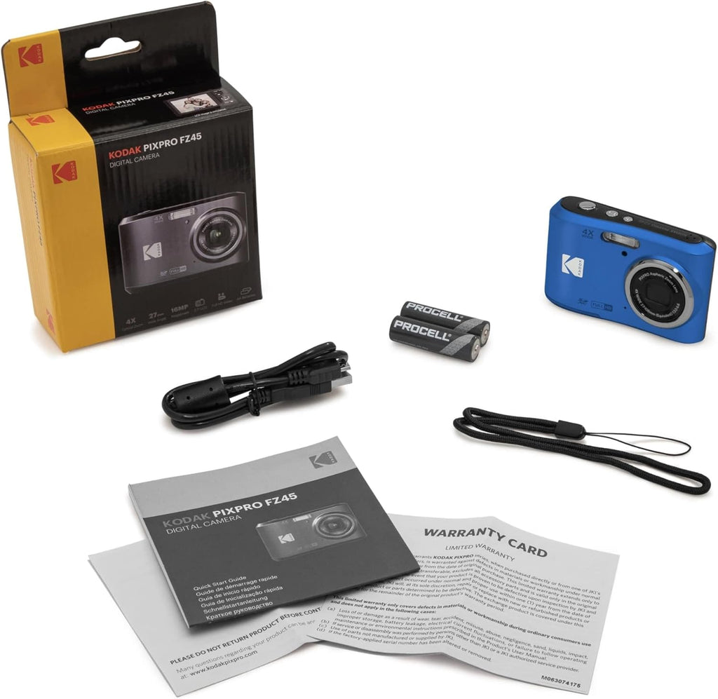 Kodak PIXPRO Friendly Zoom FZ45 16MP Digital Camera with 4X Optical Zoom 27mm Wide Angle and 2.7' LCD Screen
