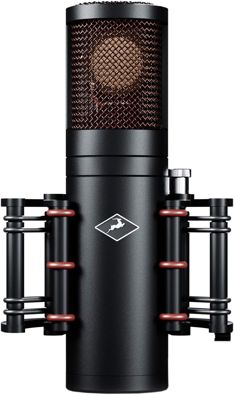 Antelope Audio Edge Go Large Diaphragm Condenser USB C Microphone for PC, Computer & Desktop — Studio Mic for Audio Voice, Music Recording, Live Streaming & Podcasting — Black Mic w/ 18 Vintage Models