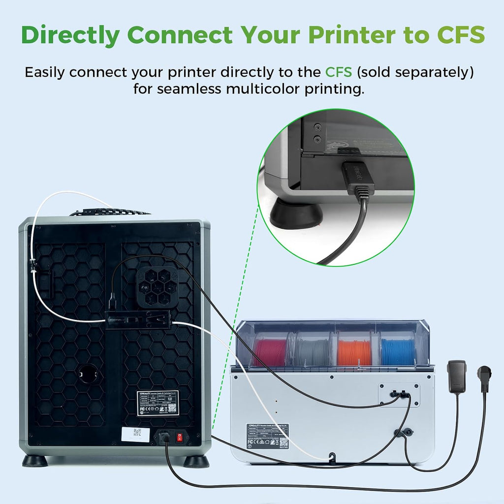 Official Creality K1 Series CFS Upgrade Kit with CFS, Multicolor Printing Upgraded Accessories and Creality Filament System for Older Versions K1 SE, K1, K1C, K1 Max 3D Printers with Integrated Nozzle