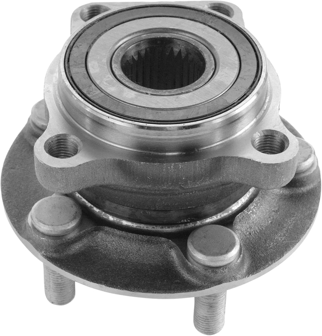 TRQ 2 Piece Front Rear Wheel Bearing & Hub Assembly Set Compatible with 2009-2013 Subaru Forester 2012-2013 Impreza 2010-2014 Legacy Outback