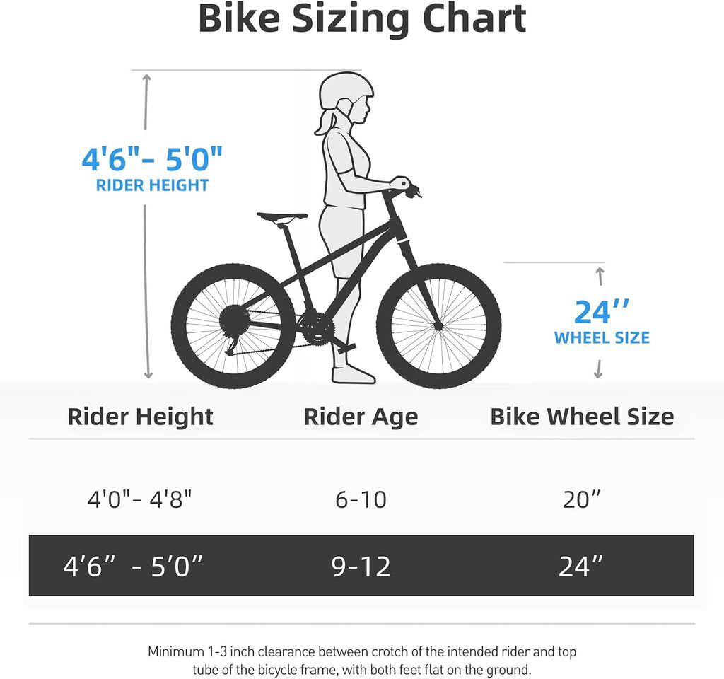 JOYSTAR Lubbock 20 24 Inch Kids Bike for Boys & Girls Ages 7-12 Years Hardtail Mountain Bike for Kids with 1-Speed/7-Speed Drivetrain, White Wall Knobby Tires, Kids' Bicycle