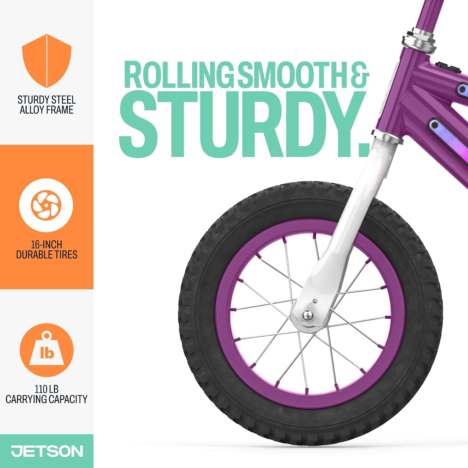 Jetson Light Rider Kids' Light-up Unisex Bike, LED Light-up Frame, 3 Different Light Modes
