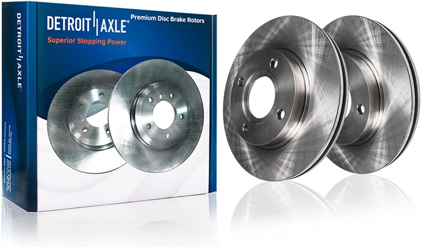 Detroit Axle - Brake Kit for 2009-2013 Honda Fit Front Disc Brake Rotors Ceramic Brakes Pads 2010 2011 2012 Replacement Brake Drums Brake Shoes