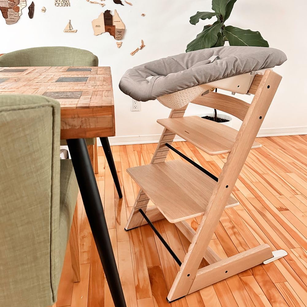 Stokke Tripp Trapp High Chair 2, Natural (Includes Chair & Baby Set) with Newborn Set - Safe, Adjustable, Ergonomic Design
