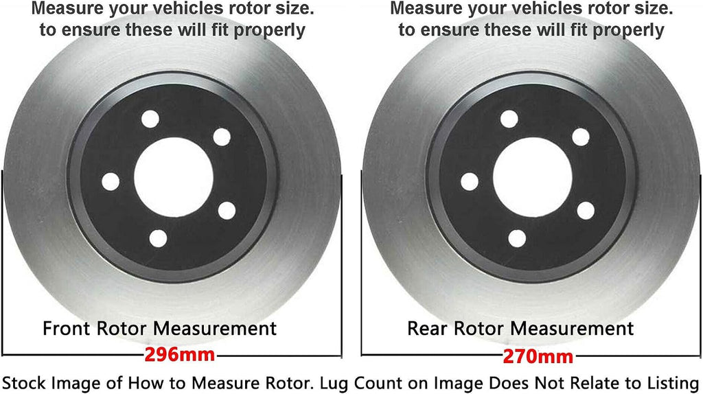 Detroit Axle - Brake Kit for Chevrolet Malibu Cobalt HHR Pontiac G5 G6 Pursuit, Disc Brake Rotors Ceramic Brake Pads Replacement : 11.65' inch Front and 10.63' inch Rear Rotor